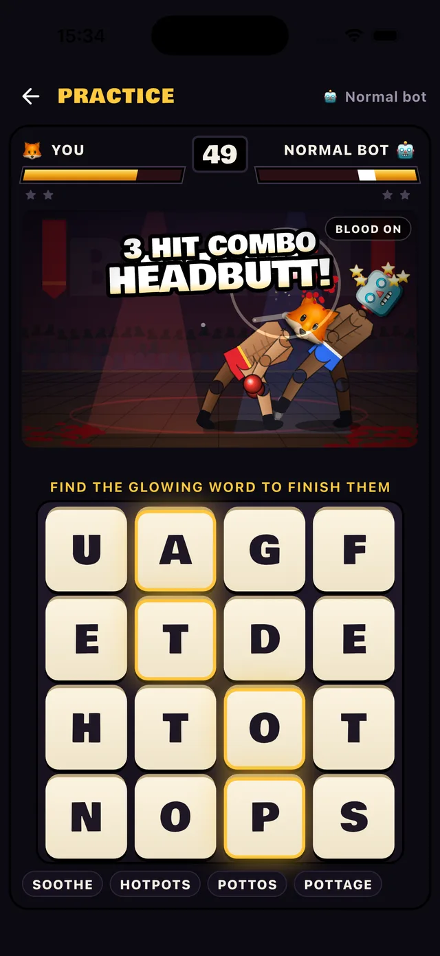 Word Brawl on a phone